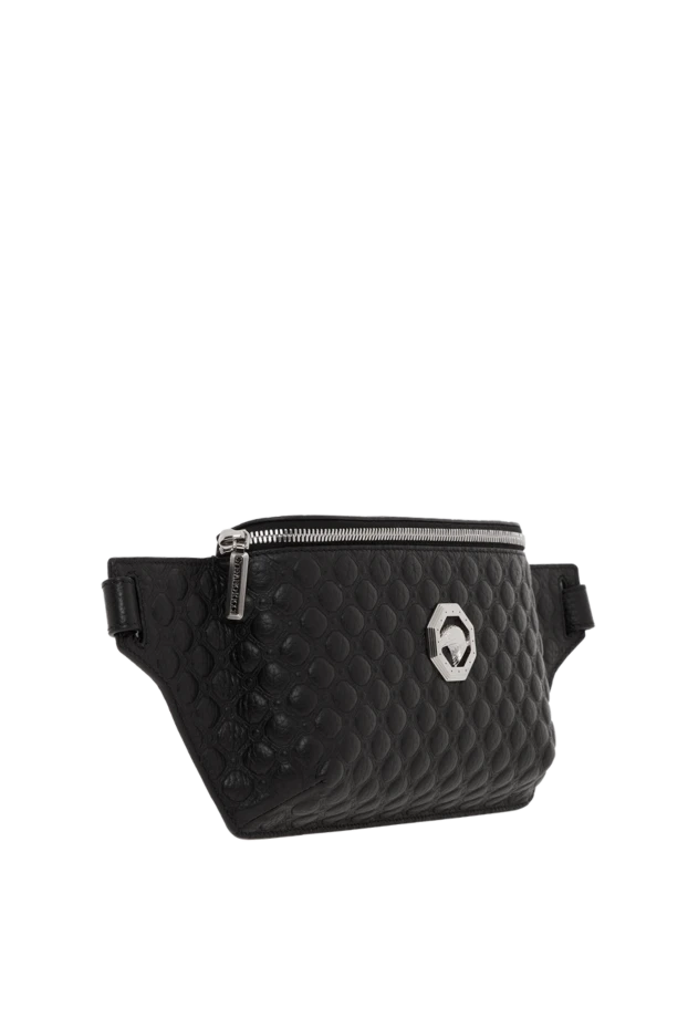 Stefano Ricci belt bag in embossed calfskin with brand logo, black 187868 - photo 3