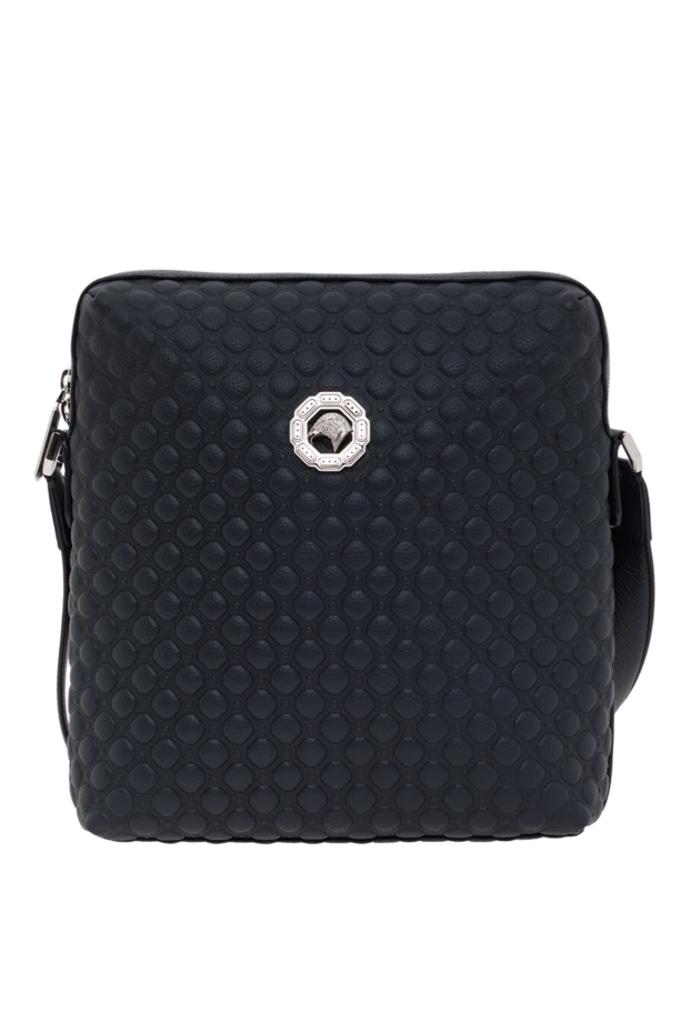 Stefano Ricci сумка-мессенджер из тисненной кожи теленка asia синяя 187870 - фото 1