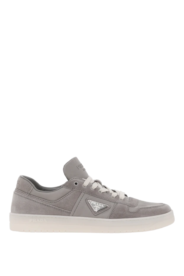 Қала орталығындағы Re-Nylon және логотипі бар күдері сұр кроссовкалар - фото 1