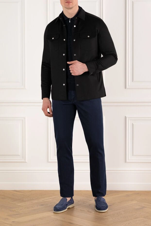 Seraphin кашемировая куртка -рубашка черная мужская 187895 - фото 2