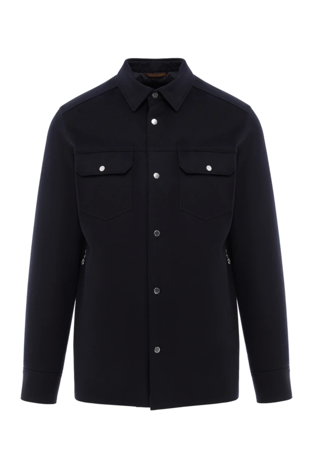 Кашемирден тігілген көйлек көгілдір ерлерге арналған куртка - фото 1