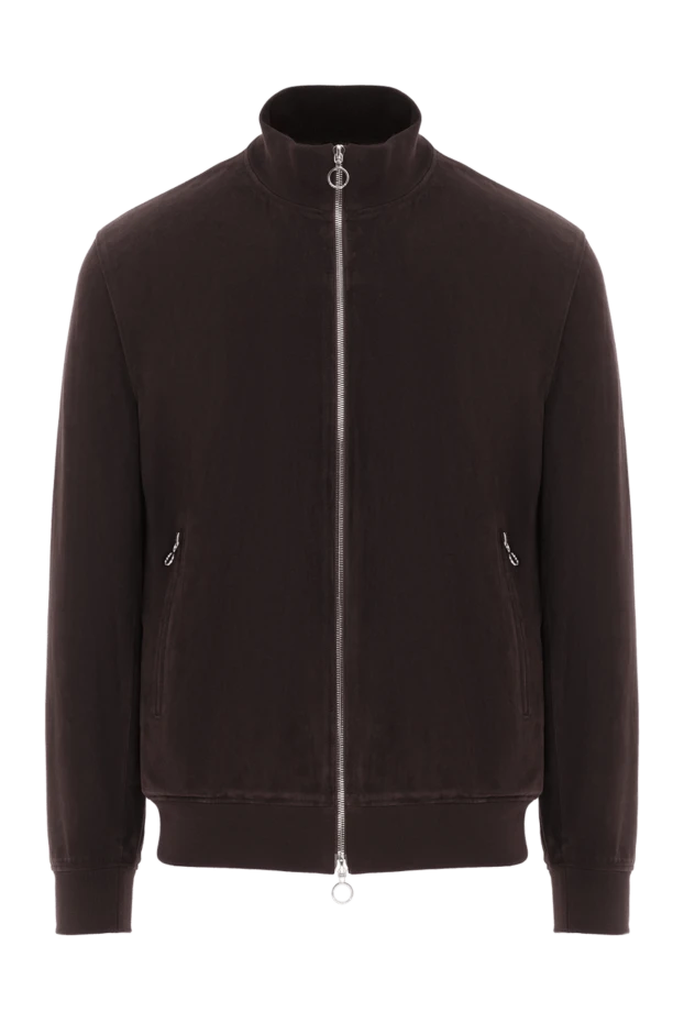 Күдері қоңыр ерлерге арналған найзағайлы қысқа күрте - фото 1