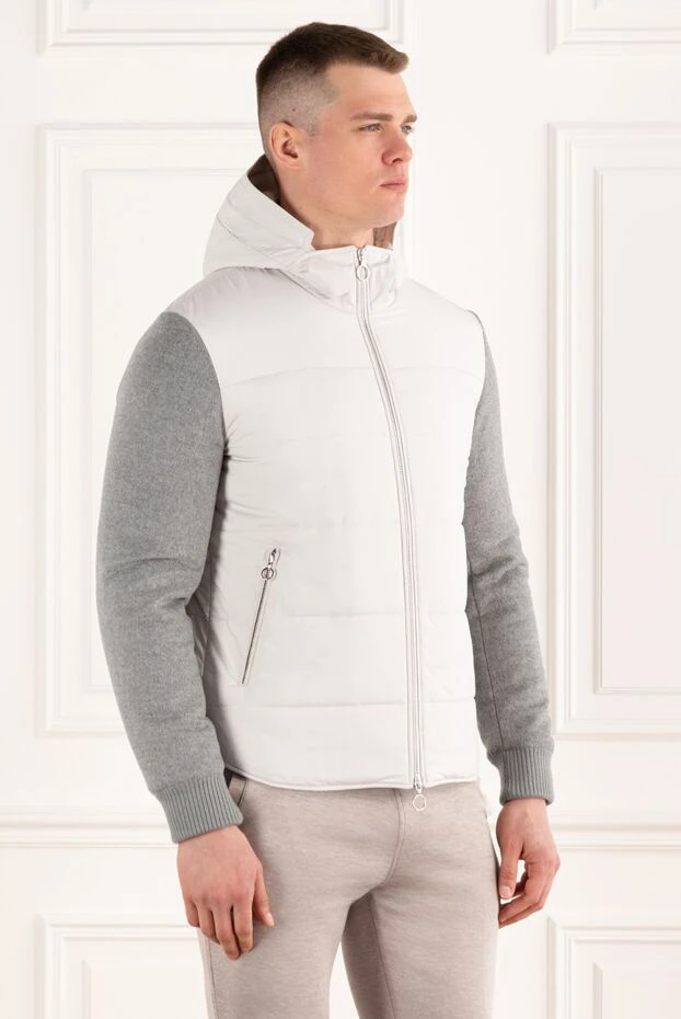 Seraphin jacket with cashmere and natural fur, gray 187912 - photo 3