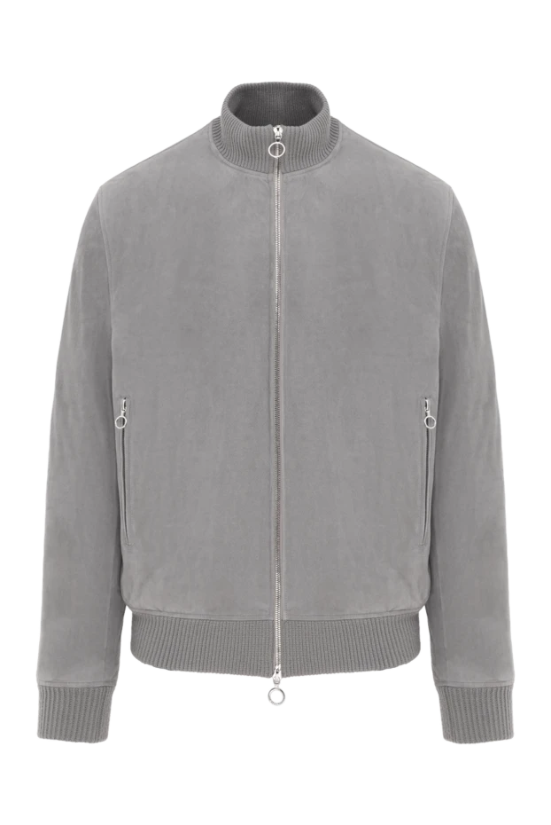 Күдері бар сұр түсті ерлерге арналған күрте - фото 1