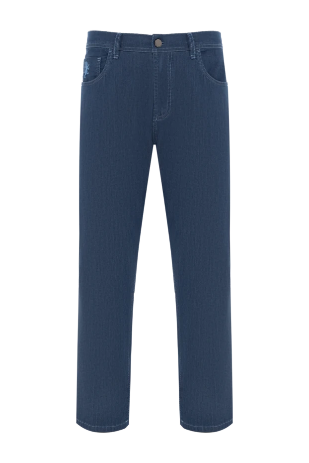Blue Cesare jeans with embroidery on pocket - photo 1