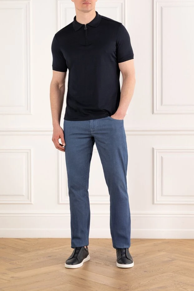 Scissor Scriptor джинсы синие cesare с вышивкой на кармане 187921 - фото 2