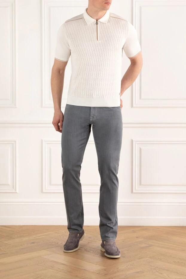 Серые джинсы Constantino мужские из хлопка - фото 2