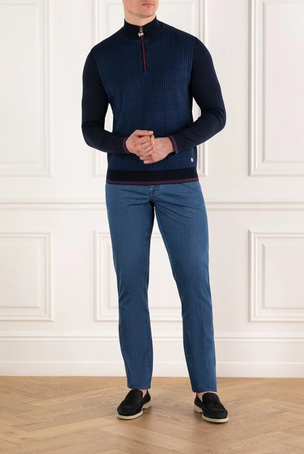 Scissor Scriptor ерлерге арналған constantino көк джинсы 187924 - фото 2