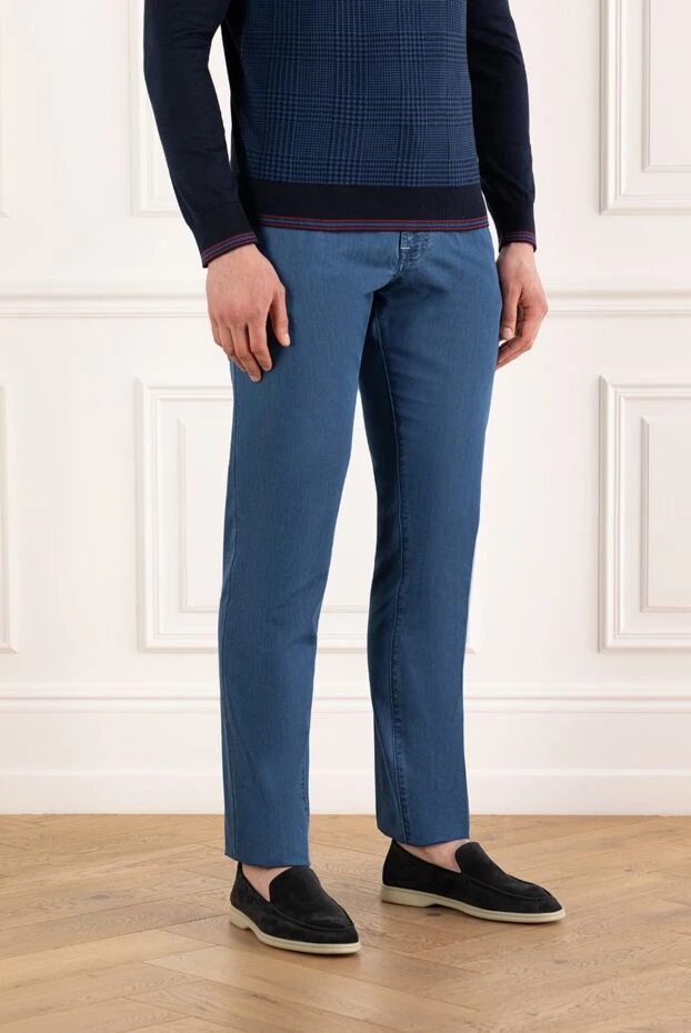 Scissor Scriptor ерлерге арналған constantino көк джинсы 187924 - фото 3