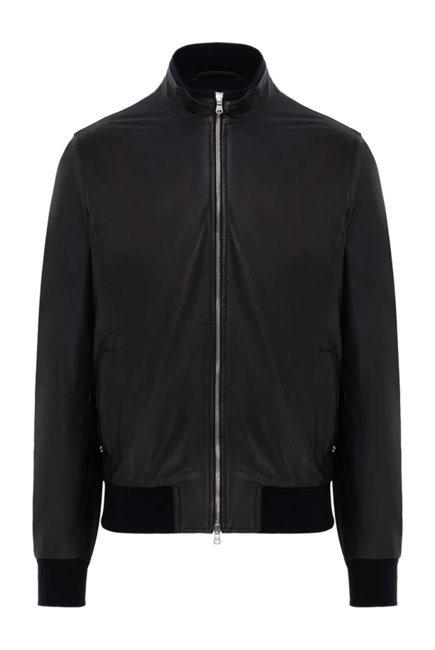 Black Fox jacket made of genuine leather with a zipper - photo 1