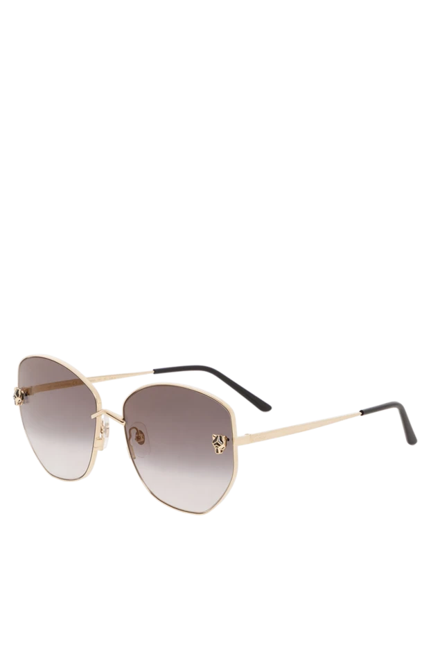 Cartier солнцезащитные очки panthère в металлической оправе серые 187951 - фото 3