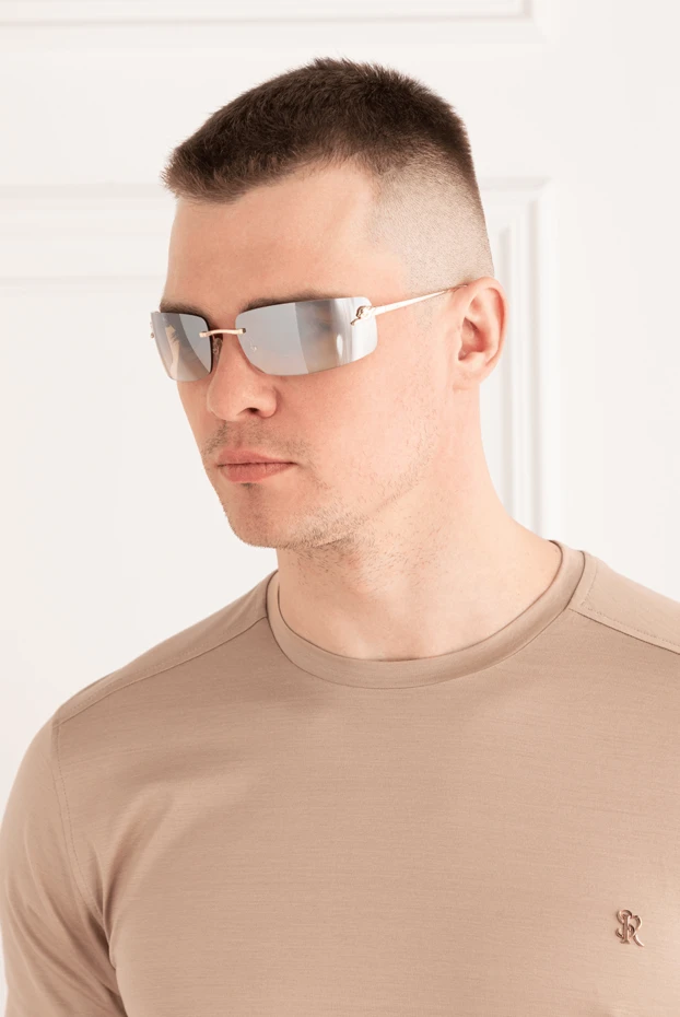 Cartier солнцезащитные очки pasha из гладкого титана с платиновой отделкой 187958 - фото 2