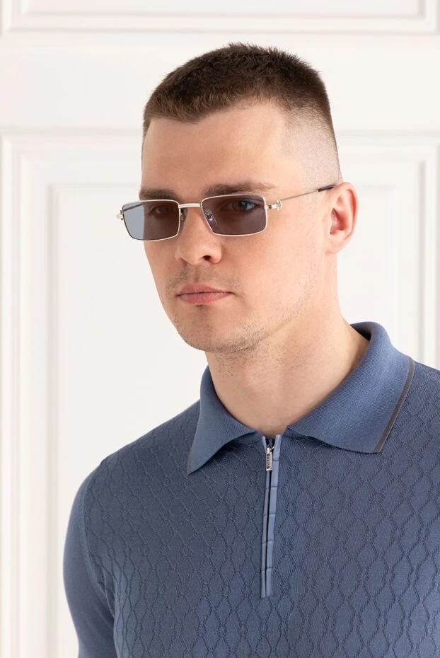 Cartier солнцезащитные очки в прямоугольной оправе с голубыми стеклами 187960 - фото 2