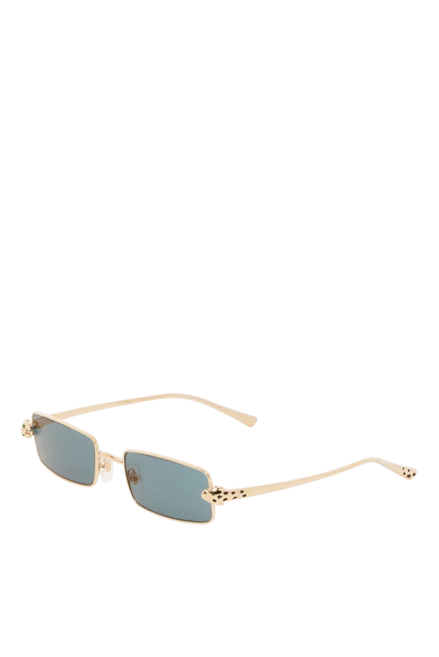 Cartier солнцезащитные очки panthère прямоугольной формы в золотистой оправе 187961 - фото 3