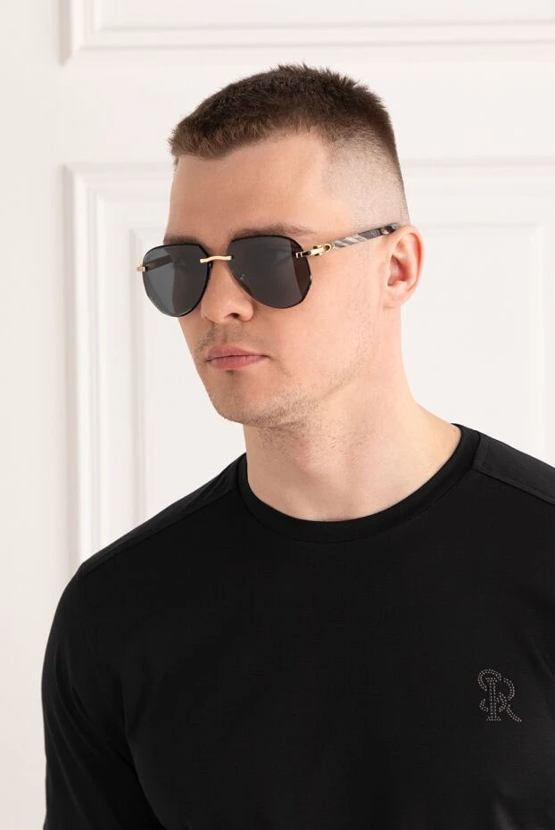 Buffalo Horn Aviator Sunglasses Black - photo 2