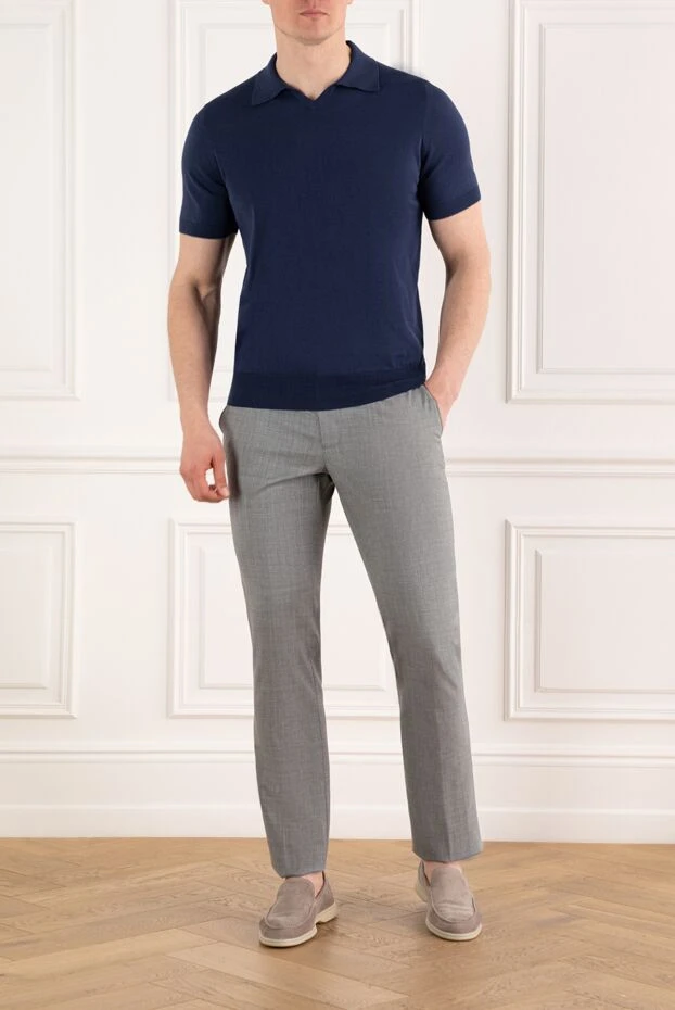 Minimalist short sleeve buttonless polo shirt - photo 2