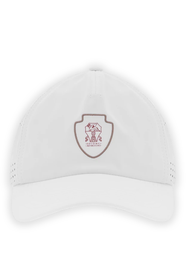 Логотипі бар ақ созылатын нейлон бейсбол қалпағы - фото 1