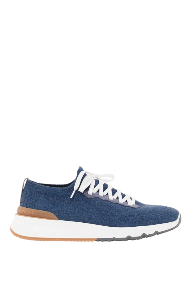 Blue cotton jersey sneakers Chine - photo 1