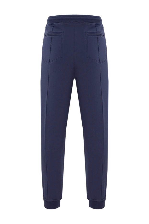 Brunello Cucinelli спортивные брюки с эластичным поясом и завязками тёмно-синие 187986 - фото 2