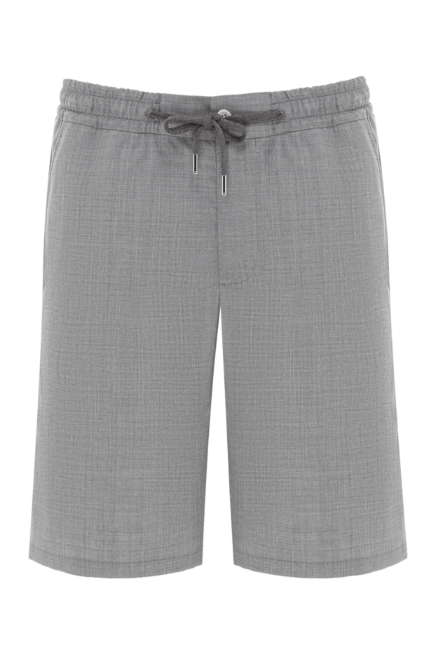 Men's Gray Wool Tie Bermuda Shorts - photo 1