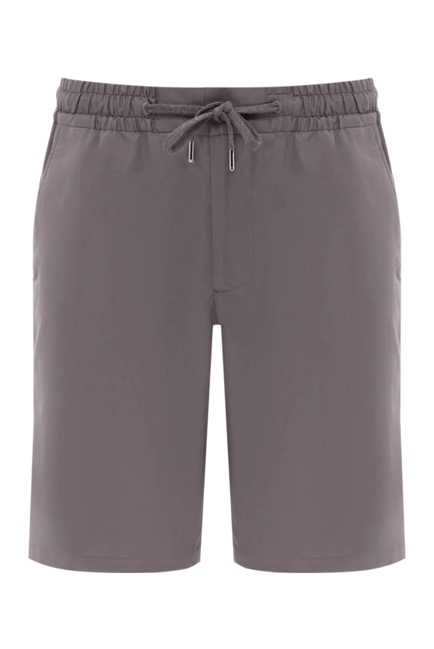 Ерлерге арналған сұр мақта жібек галстук Бермуд шорттары - фото 1