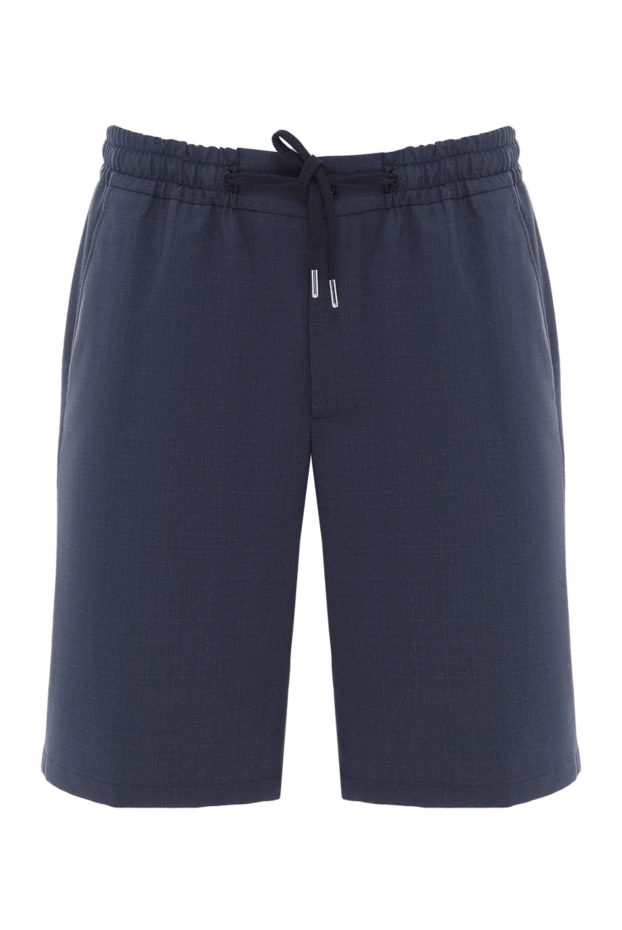 Men's blue wool bermuda shorts - photo 1