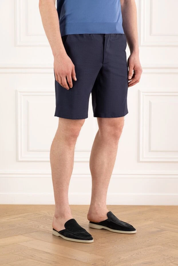 Cesare di Napoli ерлерге арналған көк жүннен жасалған бермуд шорттары 187996 - фото 3