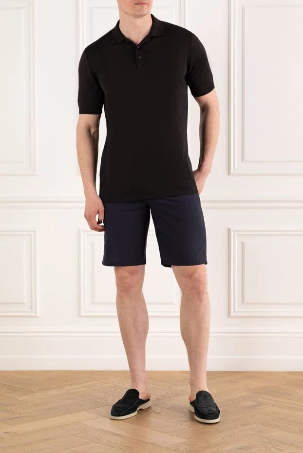 Cesare di Napoli көгілдір жүннен тоқылған ерлерге арналған жіптері бар бермуд шорттары 188000 - фото 2