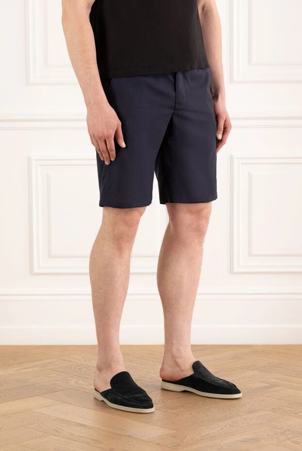 Cesare di Napoli көгілдір жүннен тоқылған ерлерге арналған жіптері бар бермуд шорттары 188000 - фото 3