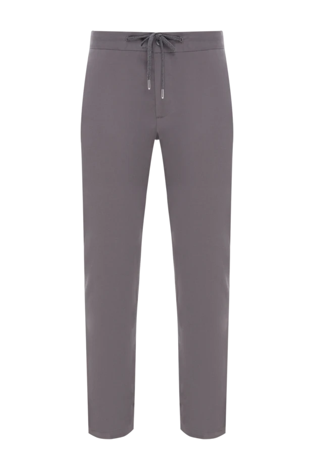 Мақта және жібектен тоқылған ерлердің сұр шалбары - фото 1