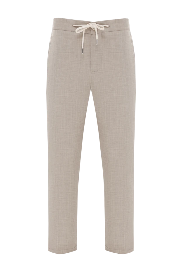 Jogop 683 бежевый жіптері бар жүн шалбар - фото 1