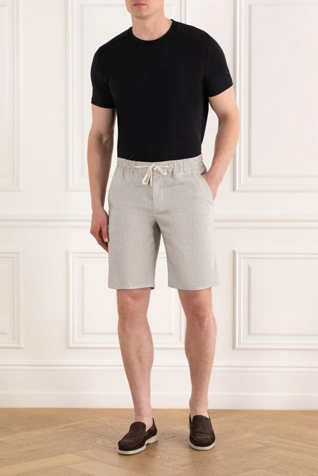 Cesare di Napoli жазғы ерлер шорты ашық сұр жіптері бар 188006 - фото 2