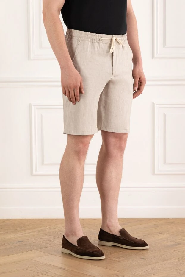 Cesare di Napoli жазғы ерлер шорты ашық сұр жіптері бар 188006 - фото 3