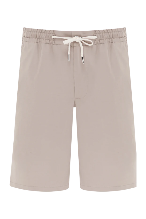 Мақта мен жібектен жасалған галстук бар бежевый ерлер бермуд шорты - фото 1