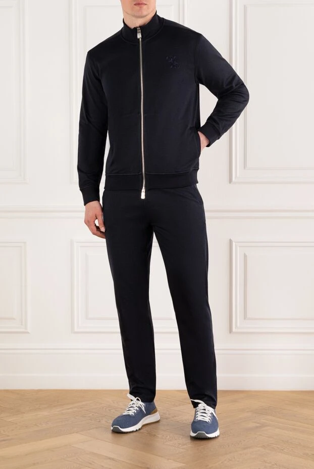 Billionaire костюм спортивный из хлопка и шелка синий мужской 188024 - фото 2