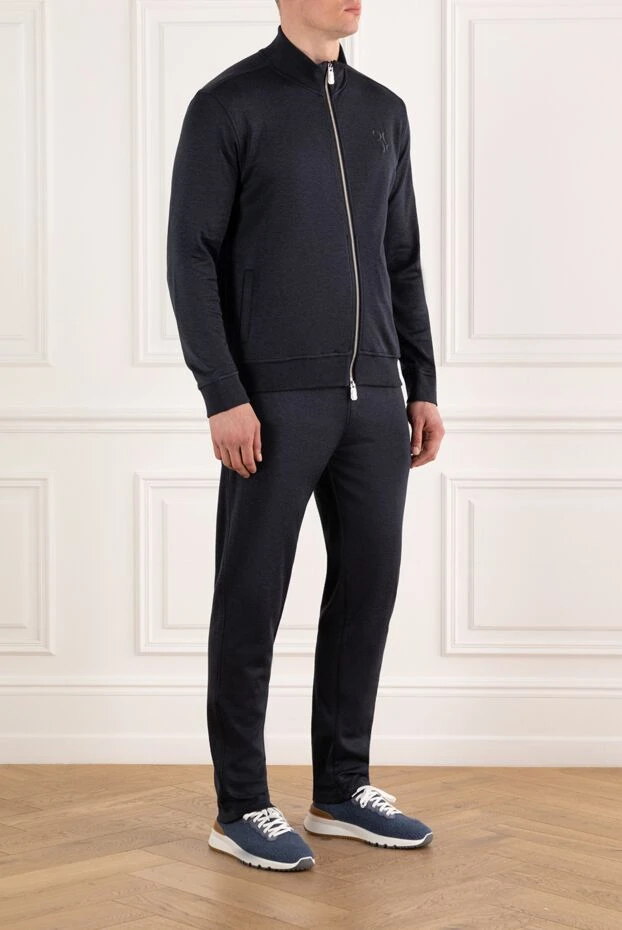 Billionaire костюм спортивный из хлопка и шелка серый мужской 188025 - фото 3