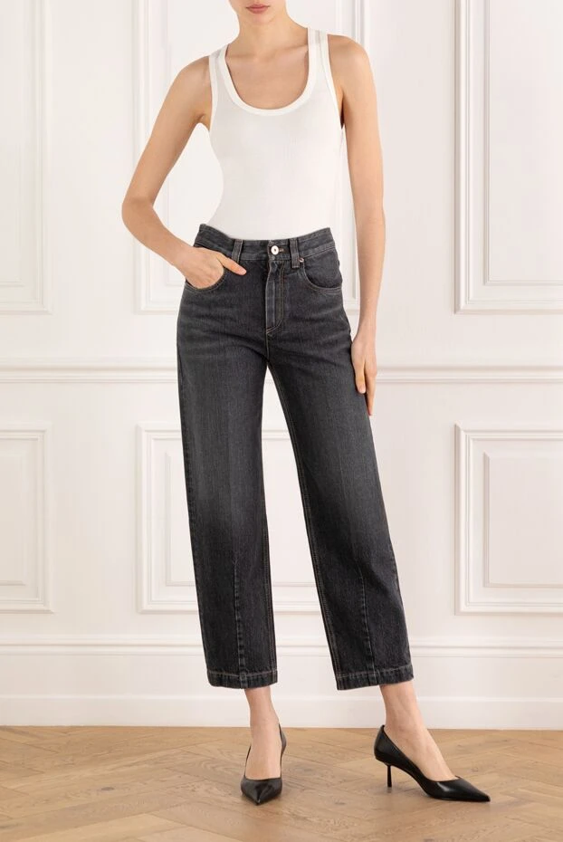 Brunello Cucinelli authentic loose denim trousers gray women 188035 - photo 2