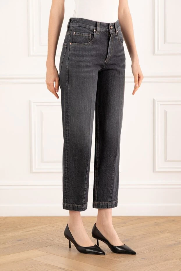 Brunello Cucinelli authentic loose denim trousers gray women 188035 - photo 3
