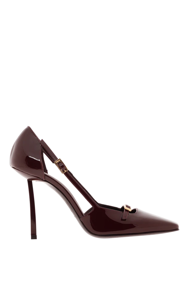 Туфли Vittoria из бордовой лакированной кожи с ремешками - фото 1