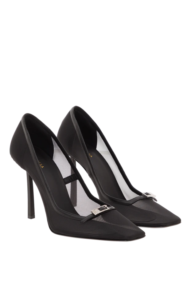 Le Silla черные туфли vittoria из сетки на высоком каблуке 188059 - фото 3