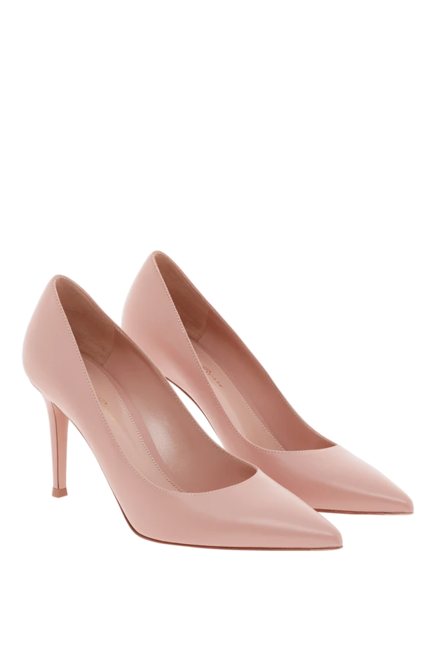 Gianvito Rossi былғары өкшесі gianvito 85 бежевый 188066 - фото 3