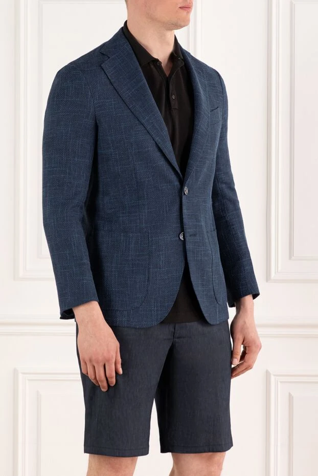 Sartoria Latorre men's blue jacket with abstract pattern 188109 - photo 3