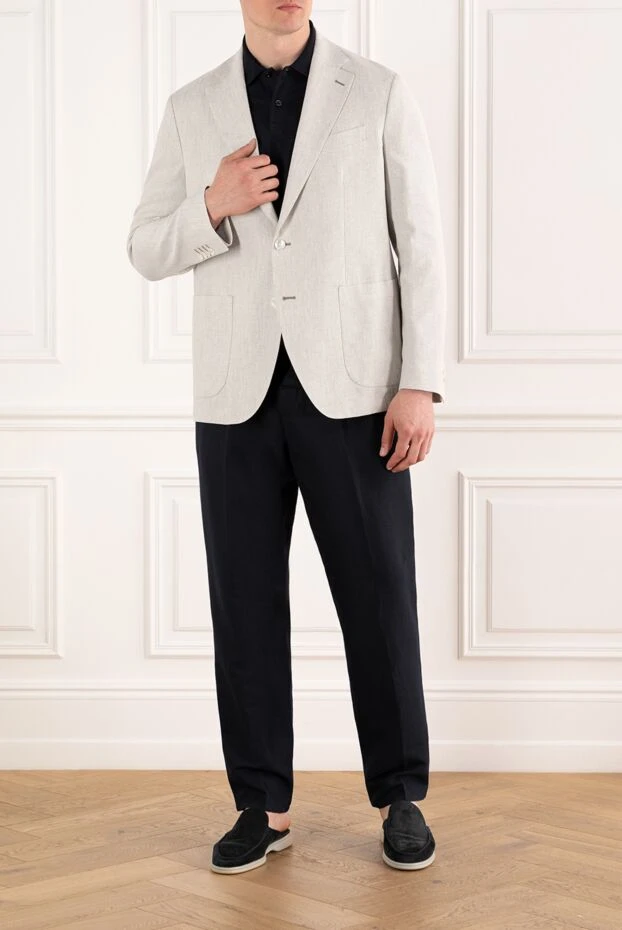 Sartoria Latorre жазғы ерлерге арналған бежевый түсті жеңіл күрте 188113 - фото 2