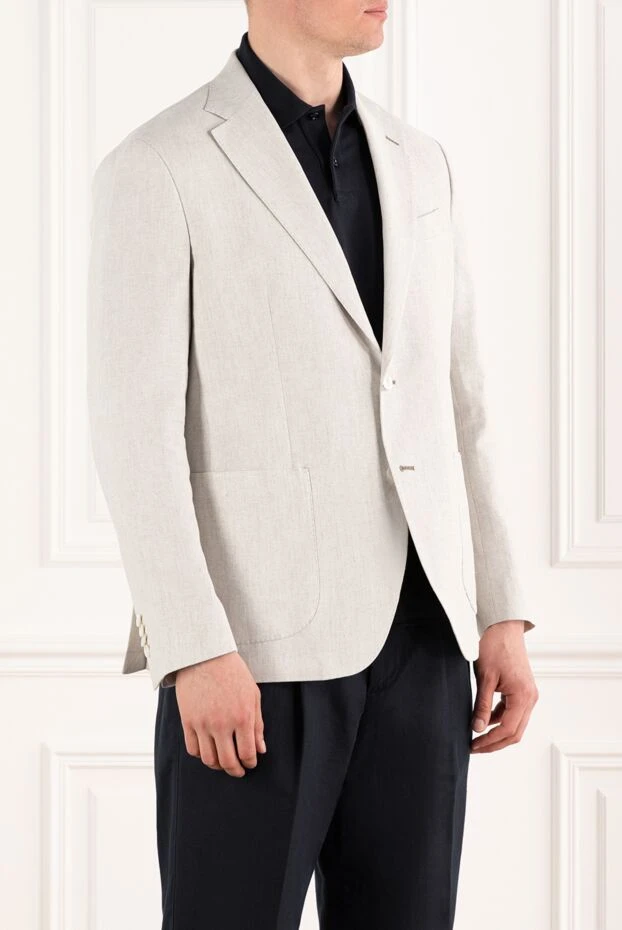 Sartoria Latorre light jacket for summer men's beige 188113 - photo 3