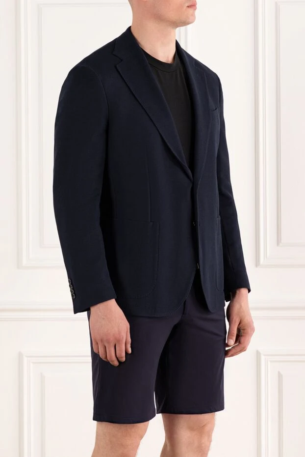Sartoria Latorre cotton jacket men's blue single-breasted 188114 - photo 3