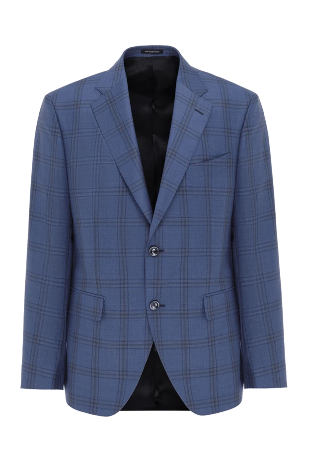 Жүннен тігілген ерлерге арналған дойбы көк күрте - фото 1