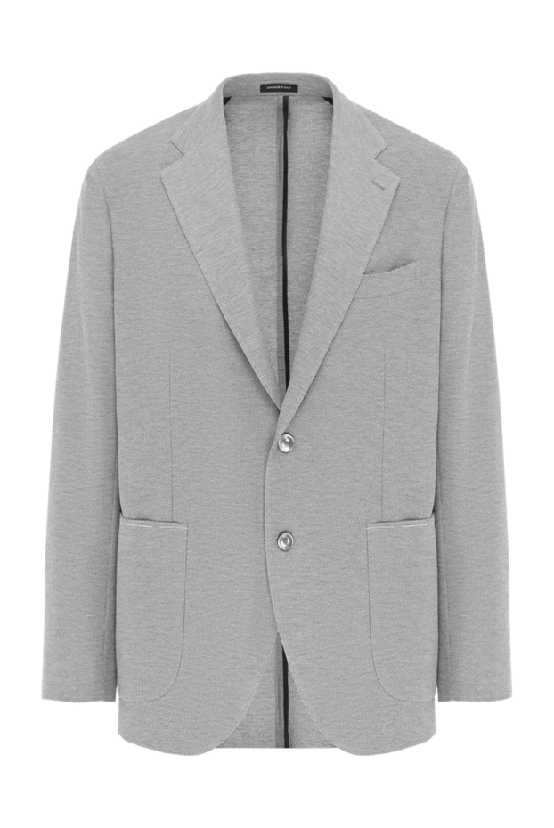 Men's classic gray cotton jacket - photo 1