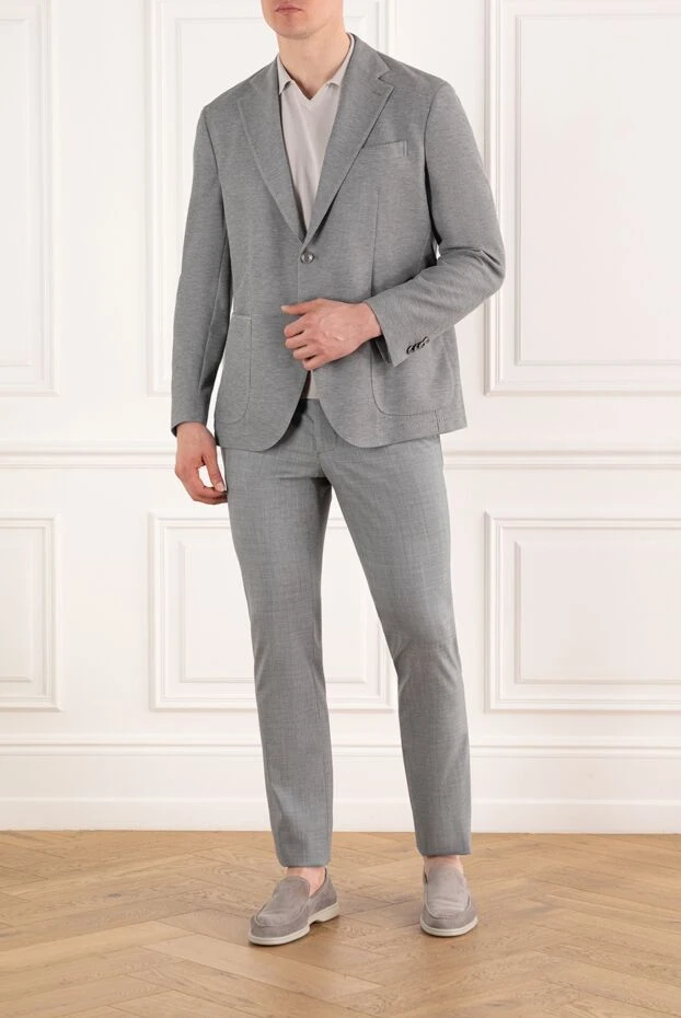 Men's classic gray cotton jacket - photo 2