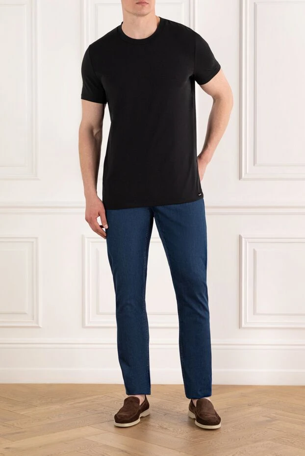 Portofino светло-синие джинсы с аккуратными швами и классическим кроем
 188127 - фото 2