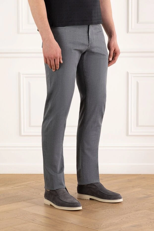 Portofino стильные серые джинсы из натурального хлопка
 188128 - фото 3